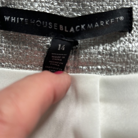 NWT WHBM Metallic Tweed Boot Skirt - Picture 11 of 13